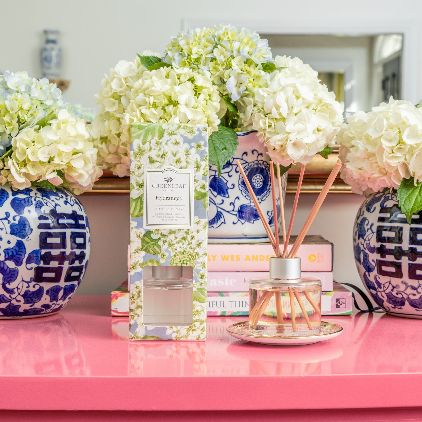 Greenleaf Hydrangea - Signature Reed Diffuser "NEU" 2 Greenleaf Raumduft bei Zeit für mich...