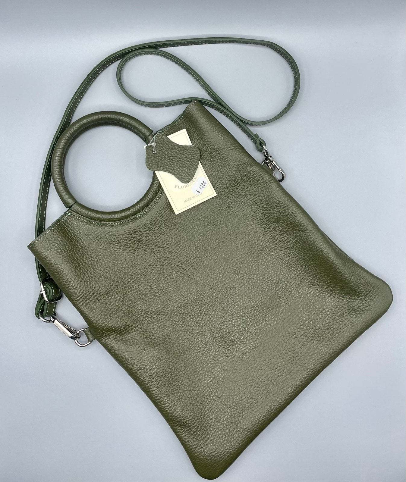Handtasche "Florence" aus echtem Leder - Grün