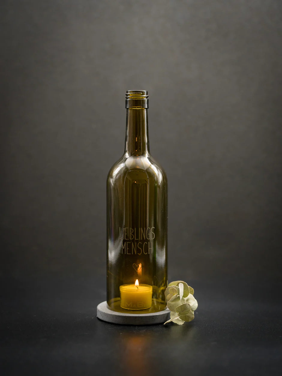 Windlicht "LIEBLINGSMENSCH" Gravur Bordeaux, Oliv 2 Lifestyle Dekoration, Geschenkideen, Lifestyle bei Zeit für mich...