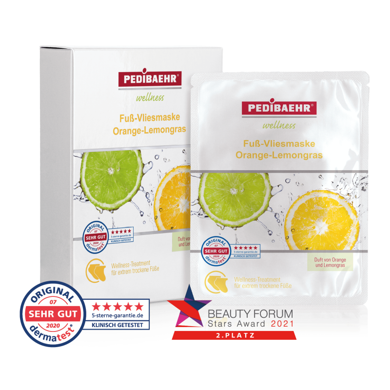 Fuß- Vliesmaske Orange- Lemongras 1 Stück 1 Körperpflege Deocreme bei Zeit für mich...