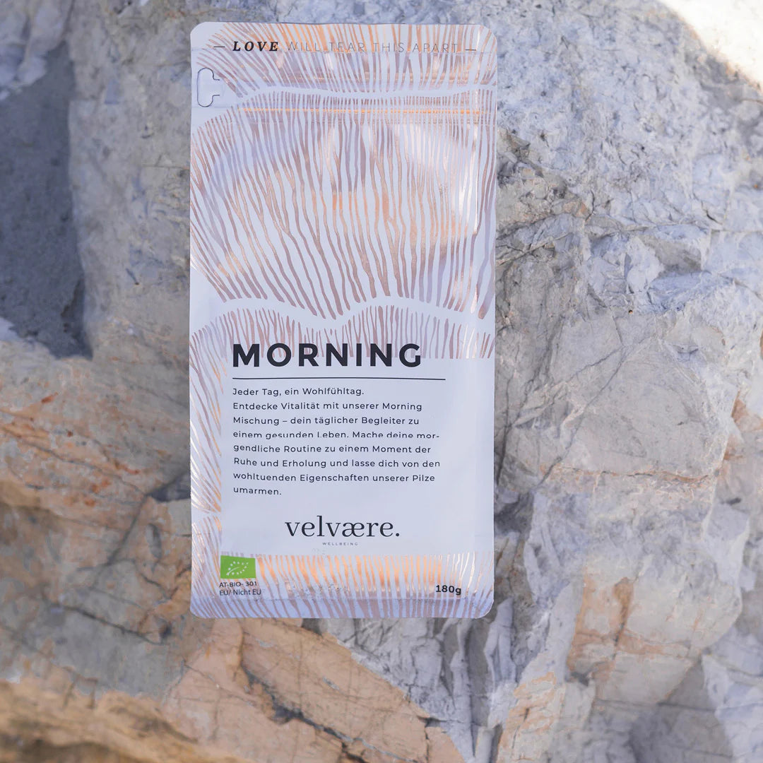 Velvaere BIO Morning Vitalpilz Kaffee-Alternative 4 Vitalität Energy, Vitalität bei Zeit für mich...