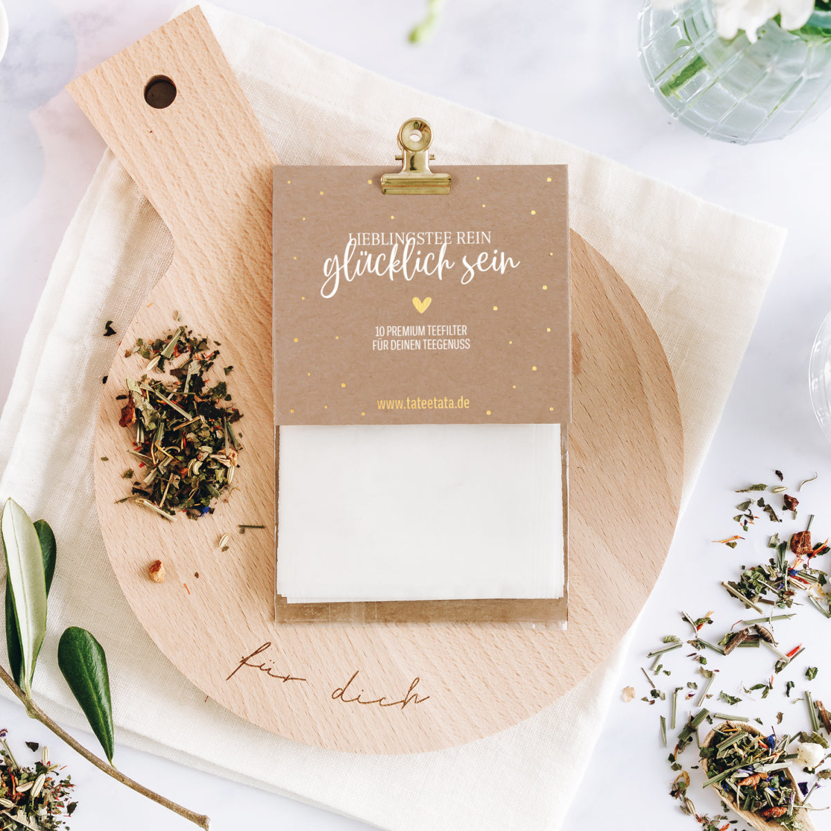 10 Premium Teefilter im Mäppchen 1 Teemischung Tateetata bei Zeit für mich...