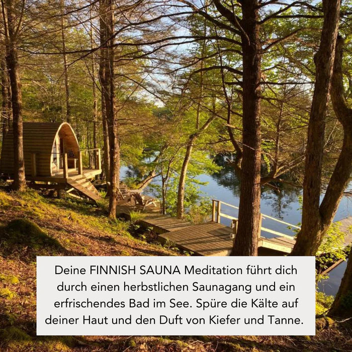 FINNISH SAUNA MEDITATION: Fasssauna am See 3 Vitalität Geschenkideen, Raumduft, Scentorie bei Zeit für mich...
