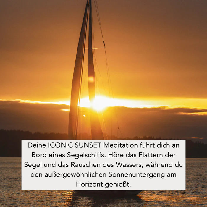 ICONIC SUNSET MEDITATION: Segelturn beim Sonnenuntergang 3 Vitalität Geschenkideen, Raumduft, Scentorie bei Zeit für mich...
