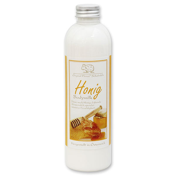 Florex Bodymilk mit biologischer Schafmilch 250ml in der Flasche, Honig