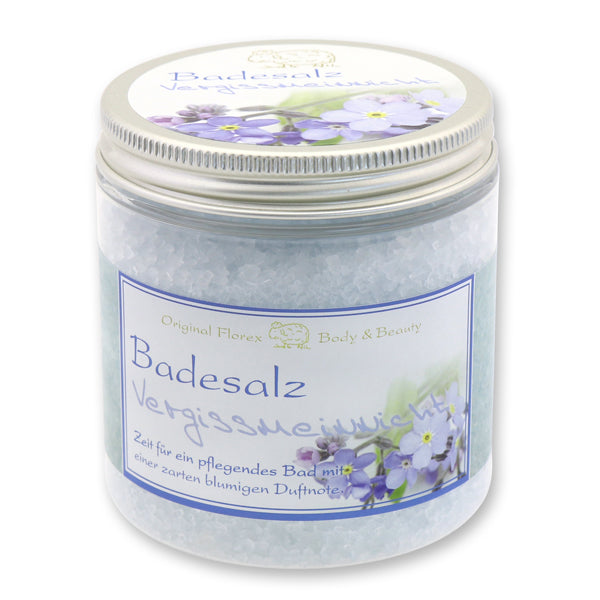 Badesalz 300g in der Dose modern, Vergissmeinnicht 1 Körperpflege Badesalz bei Zeit für mich...