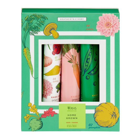 Heathcote & Ivory Royal Horticultural Society Hand Cream Trio - Home Grown - Hand Creme 3 x 30 ml Handcreme