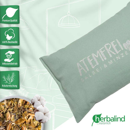 Herbalind KRÄUTERKISSEN ATEMFREI 30X20 CM LINDGRÜN Inklusionsbetrieb