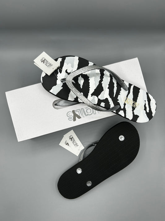 HAILYS Flip Flop Black Zebra