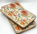 byRoom Mangoholz Tabletts Orange Vogel, 2er Set