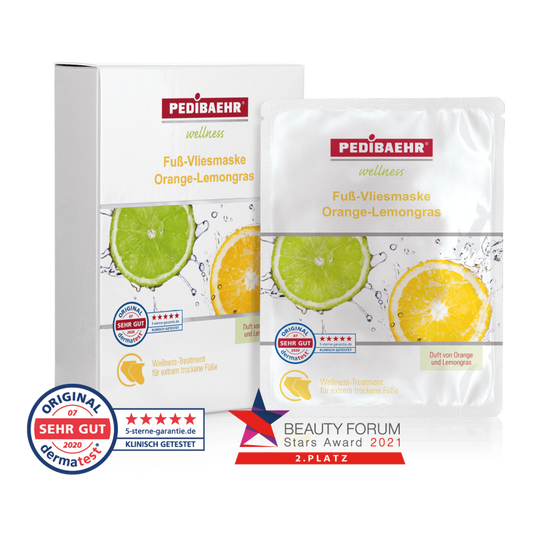 Fuß- Vliesmaske Orange- Lemongras 1 Stück 1 Körperpflege Deocreme bei Zeit für mich...