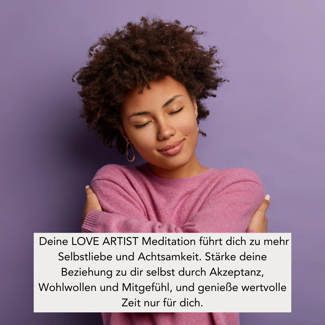 Scentorie Duftkerze LOVE ARTIST + Meditation "Selbstliebe & Achtsamkeit" 4 Vitalität Geschenkideen, Raumduft, Scentorie bei Zeit für mich...
