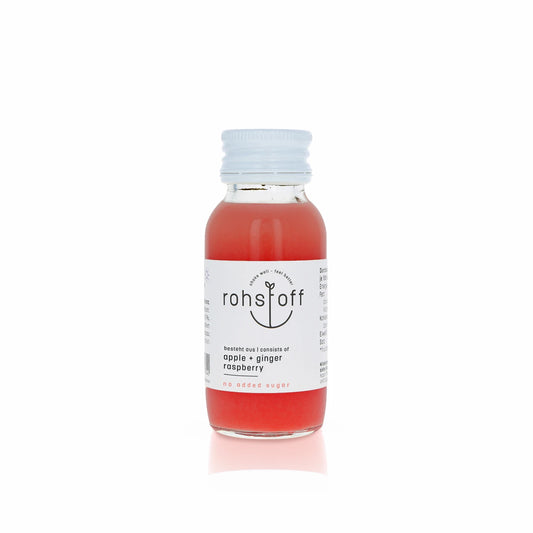 rohstoff APFEL + INGWER + HIMBEERE Inhalt 0,06 l 