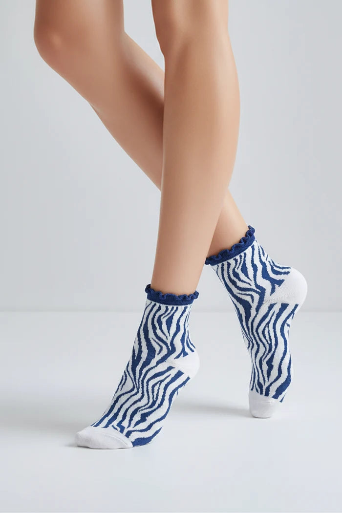 DAILYSOCKS CHARLEENA - zebra marine